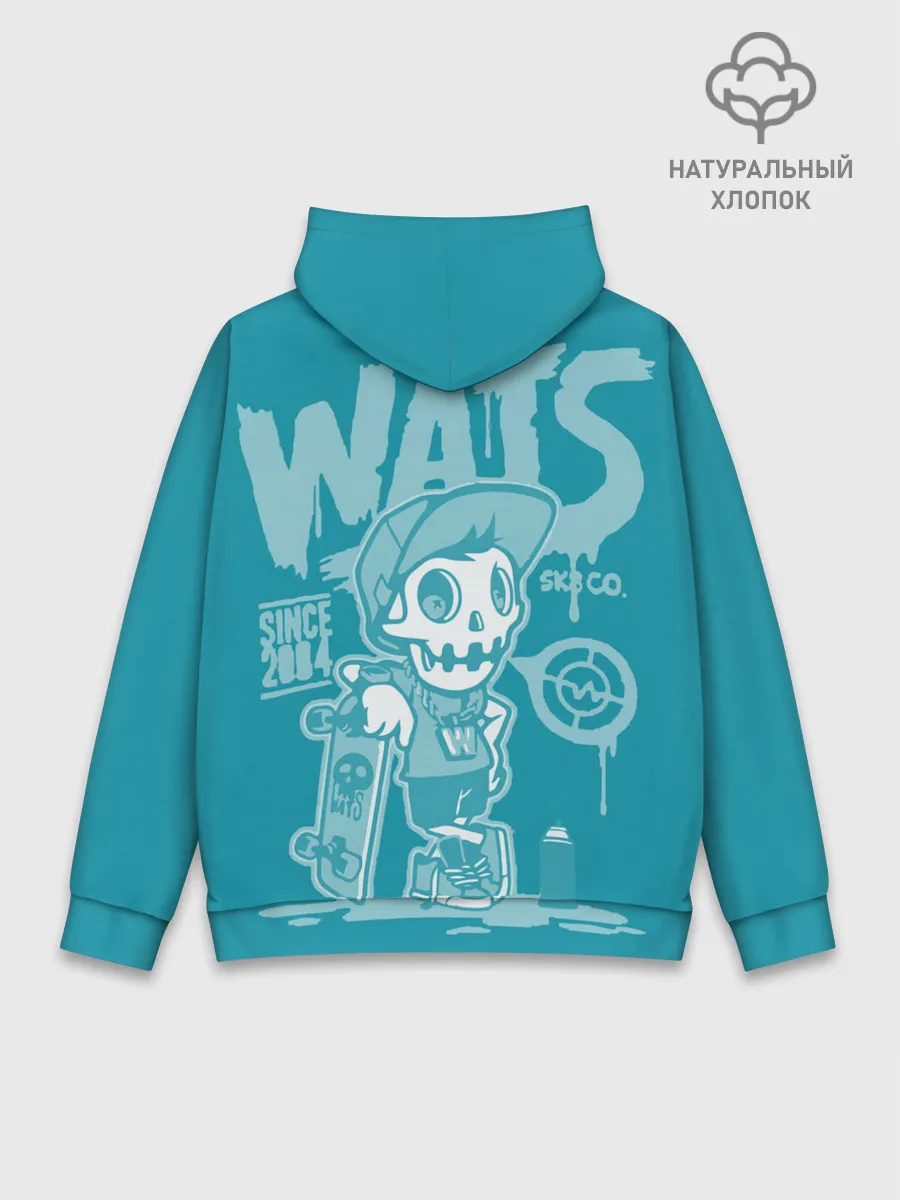 Худи мужской база хлопок / Граффити Wats