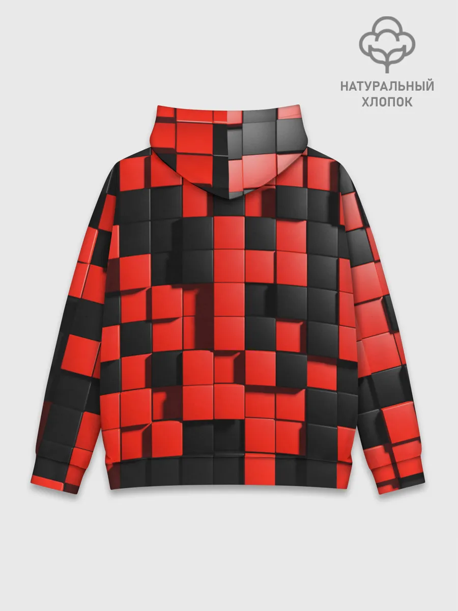 Худи мужской база хлопок / КУБИКИ 3D