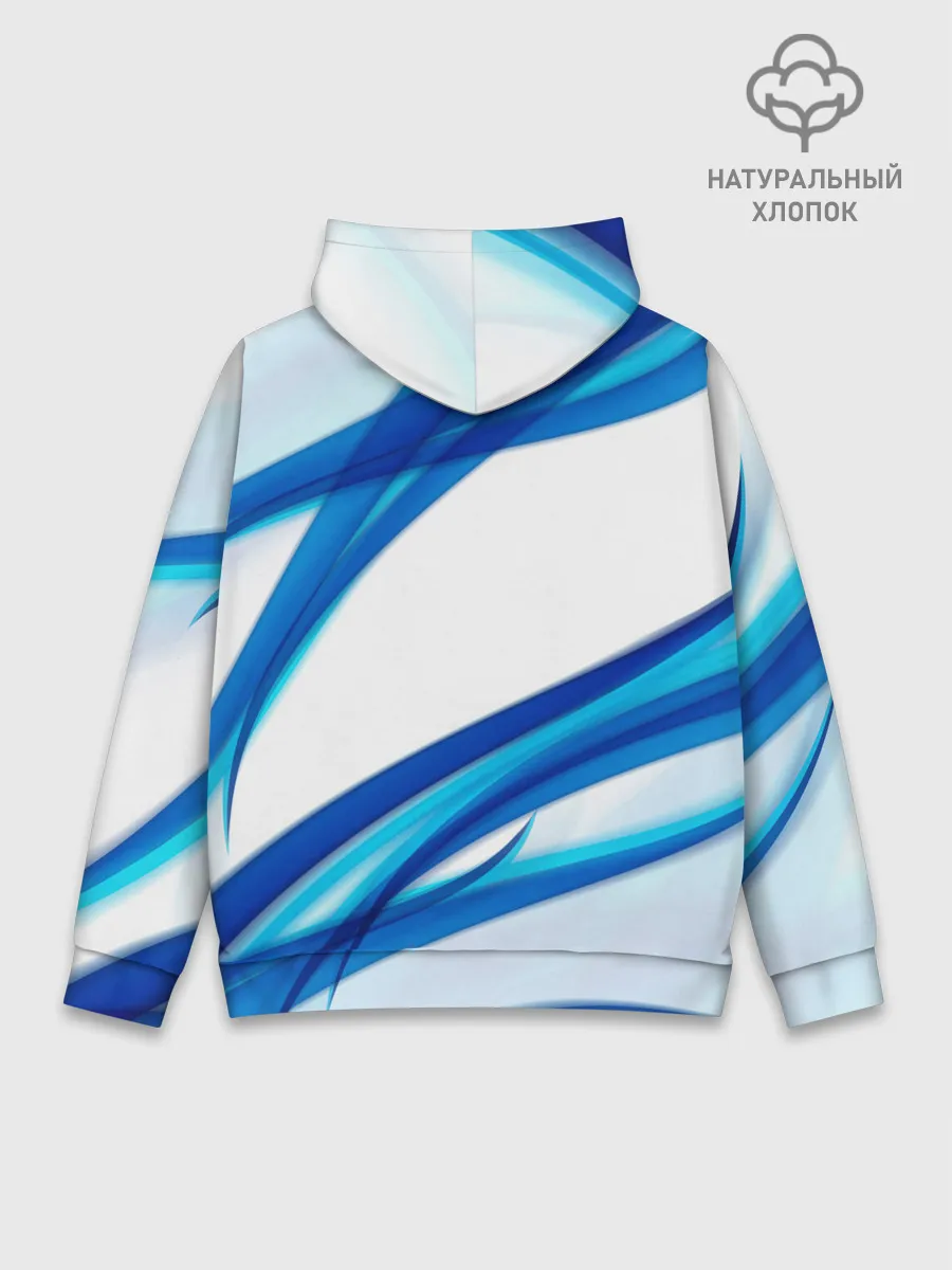 Худи мужской база хлопок / STRIPES BLUE