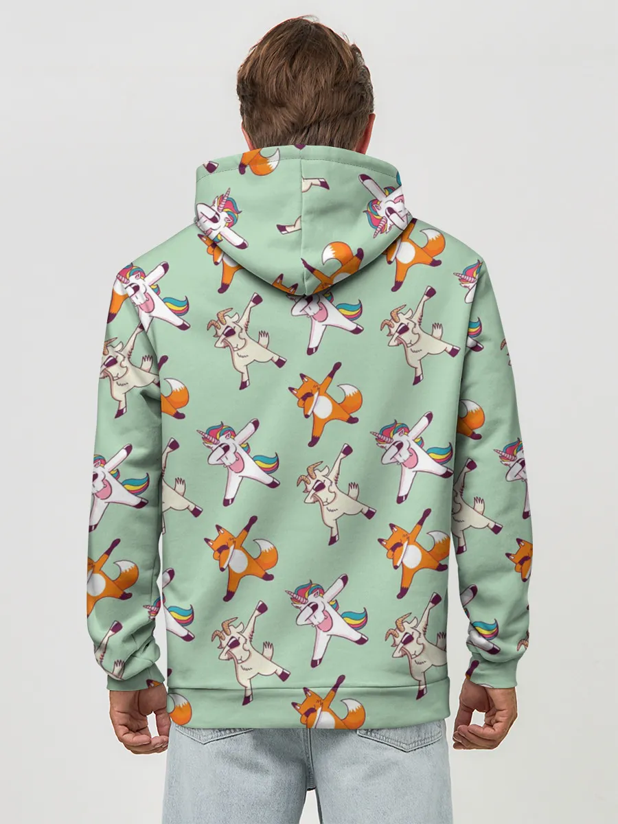 Худи мужской база хлопок / Dabbing Animals