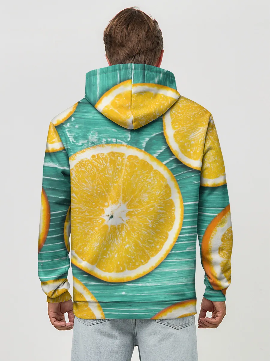 Худи мужской база хлопок / Апельсины