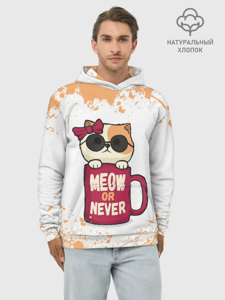 Худи мужской база хлопок / МИЛЫЙ КОТЕНОК | CUTE KITTEN