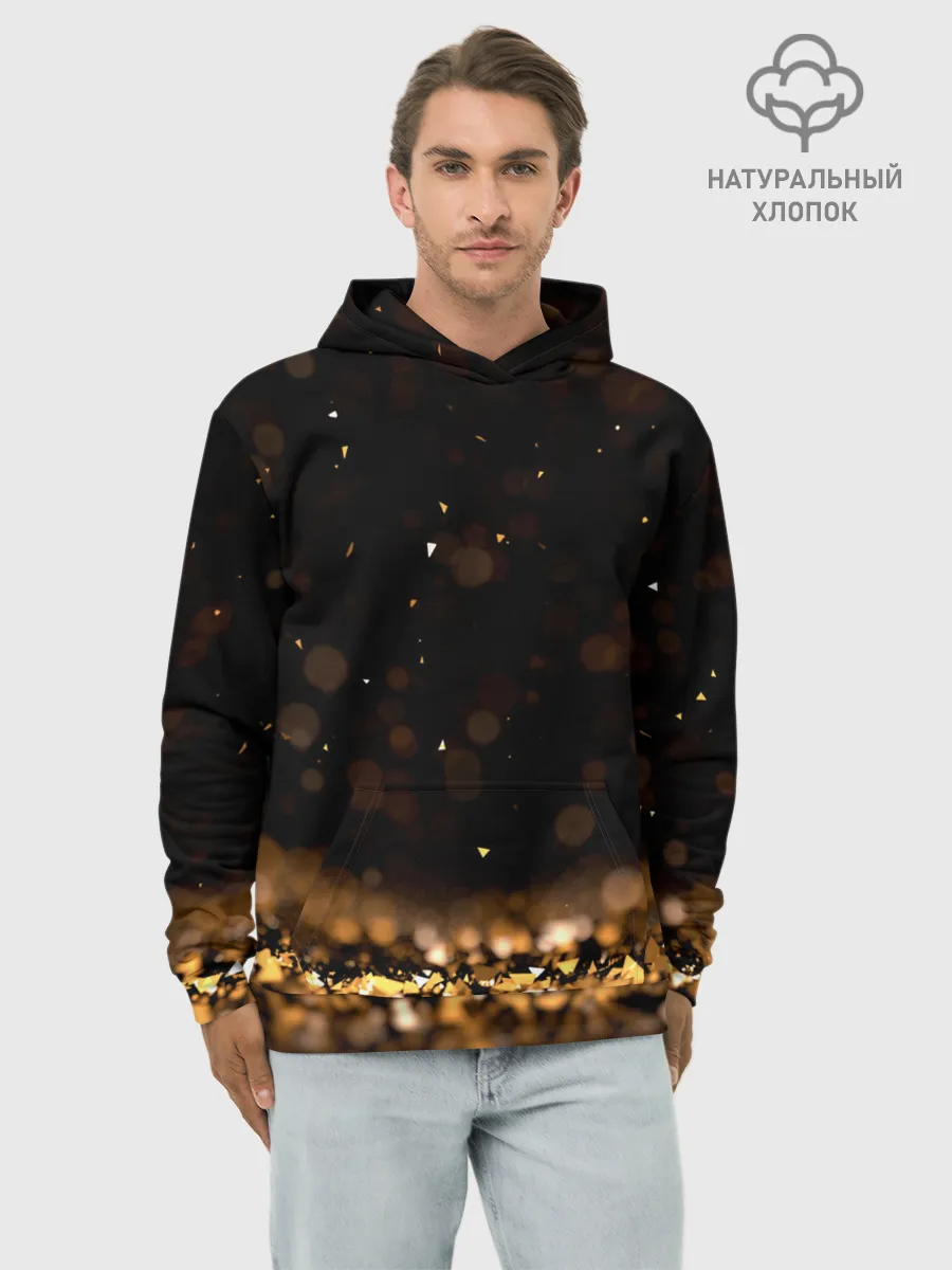 Худи мужской база хлопок / Золото