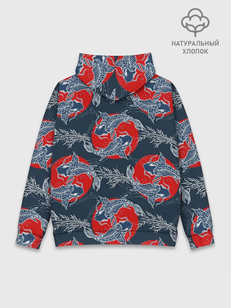 Худи мужской база хлопок / Japanese carp