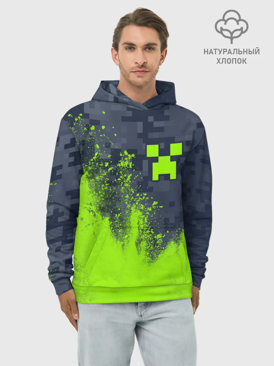 Худи мужской база хлопок / MINECRAFT / МАЙНКРАФТ