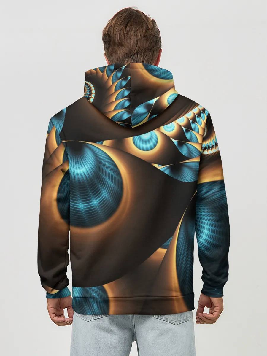 Худи мужской база хлопок / 3D FRACTAL