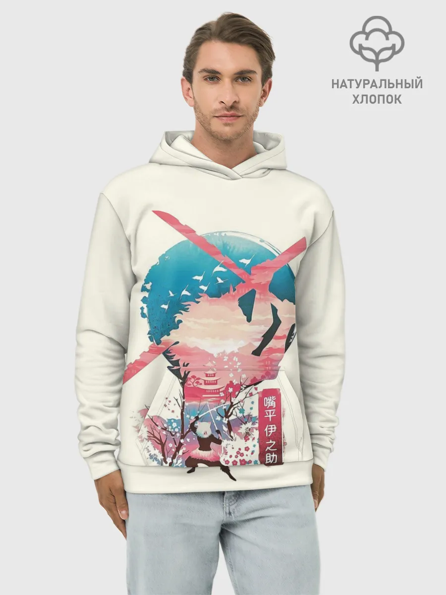 Худи мужской база хлопок / Demon Slayer