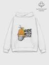 Худи мужской база хлопок / RIDE WITH STYLE | ПОЕЗДКА СО СТИЛЕМ