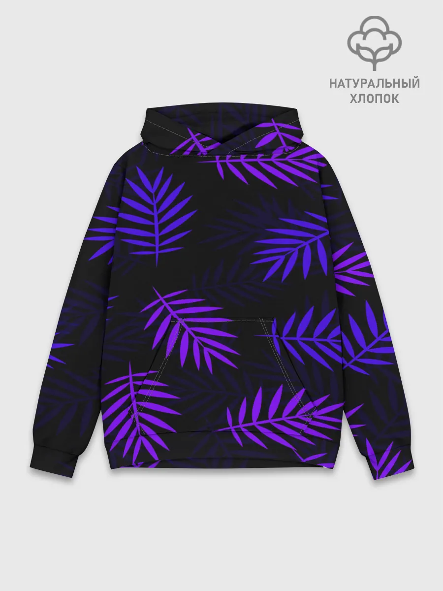 Худи мужской база хлопок / НЕОНОВЫЕ ТРОПИКИ