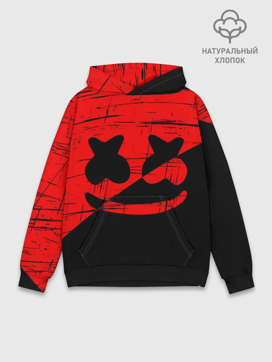 Худи мужской база хлопок / FORTNITE MARSHMELLO.