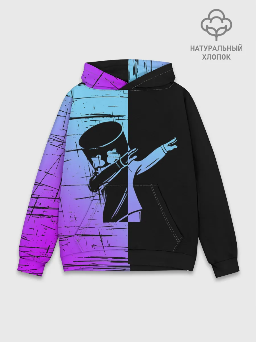 Худи мужской база хлопок / FORTNITE MARSHMELLO.