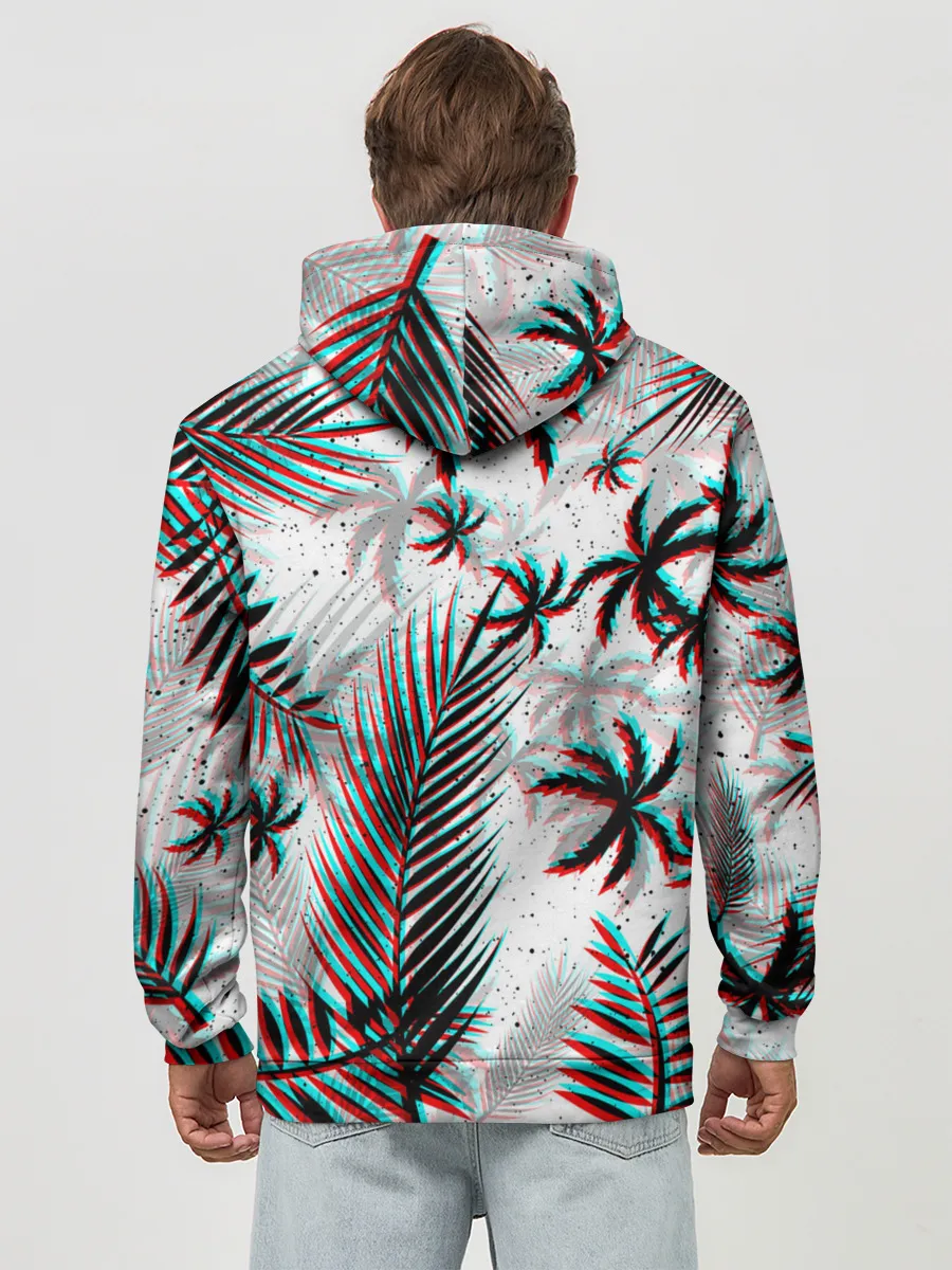 Худи мужской база хлопок / ПАЛЬМЫ | TROPICAL GLITCH