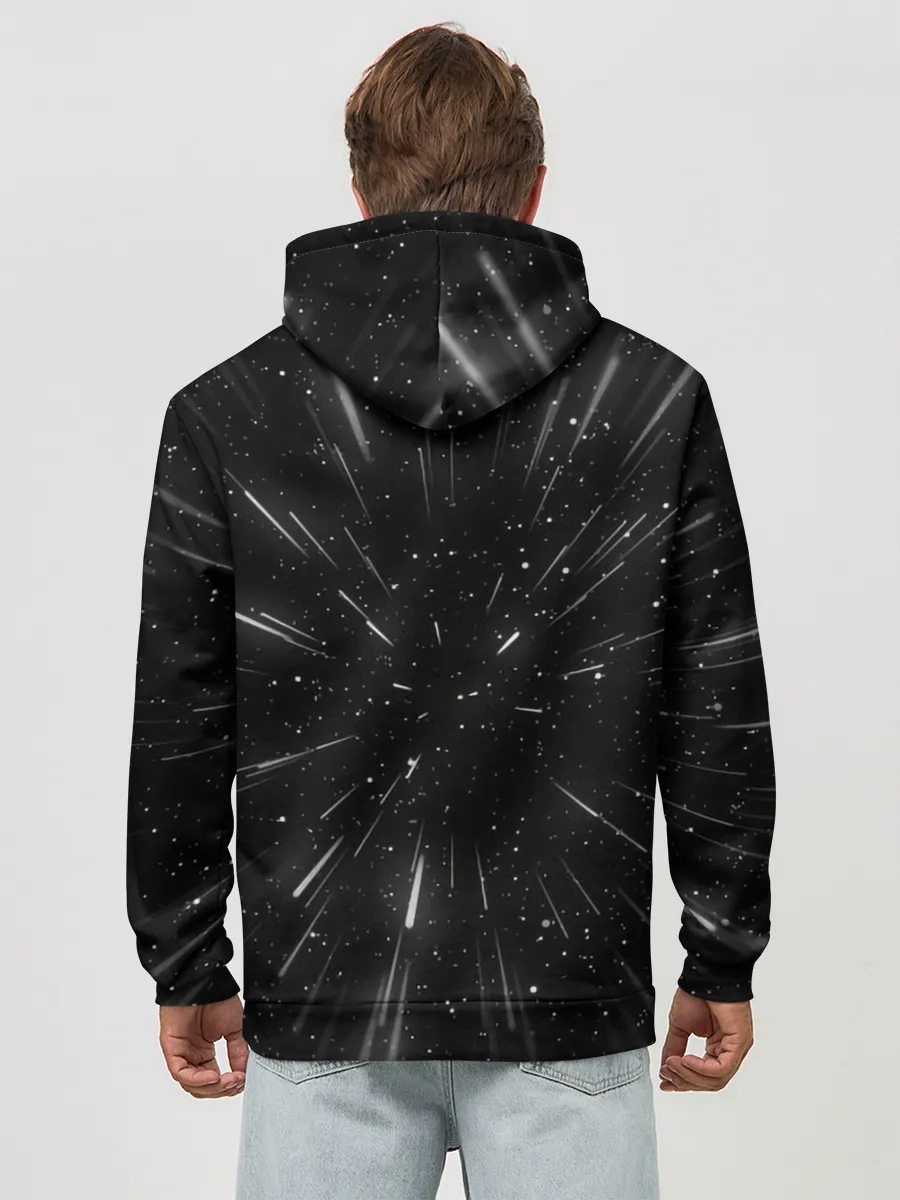 Худи мужской база хлопок / 3D, Космос