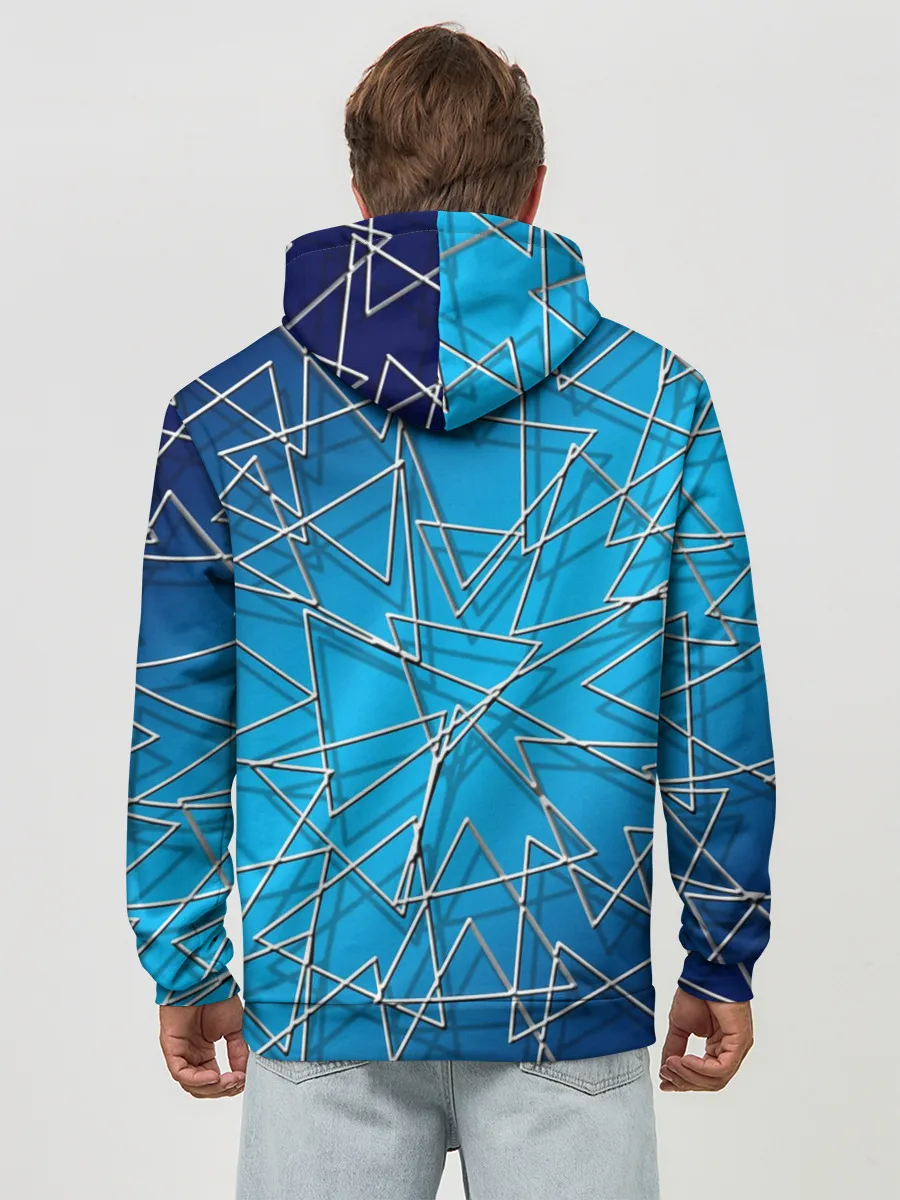 Худи мужской база хлопок / Треугольники