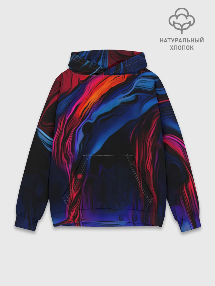 Худи мужской база хлопок / Красочный абстракт