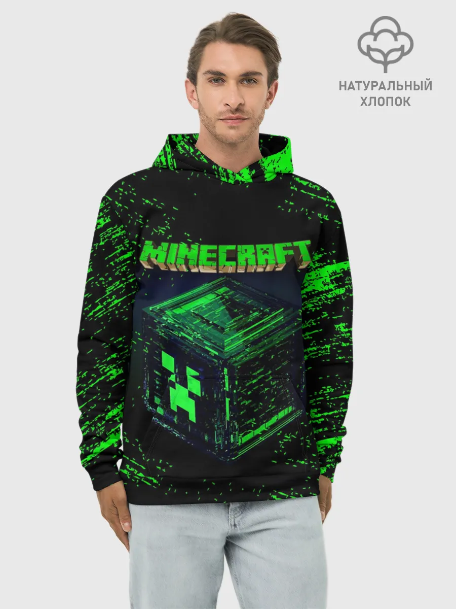 Худи мужской база хлопок / MINECRAFT