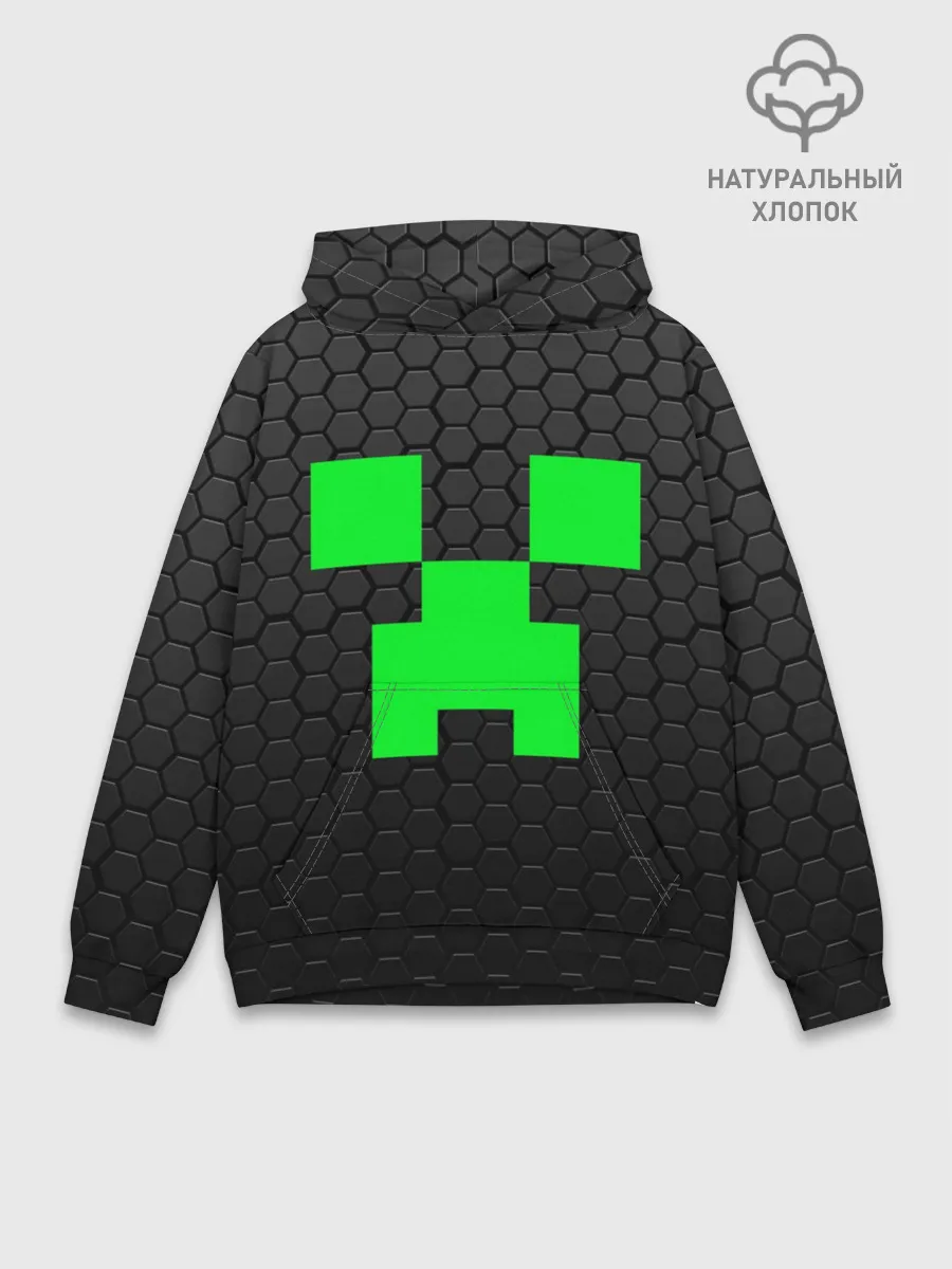 Худи мужской база хлопок / MINECRAFT CREEPER | КРИПЕР МАЙНКРАФТ
