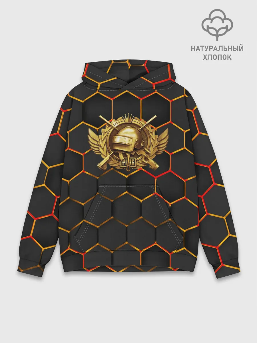 Худи мужской база хлопок / Pubg | Gold Logo