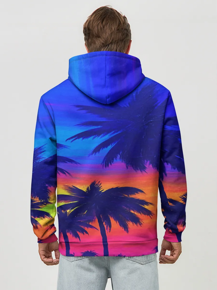 Худи мужской база хлопок / ТРОПИКИ НЕОН