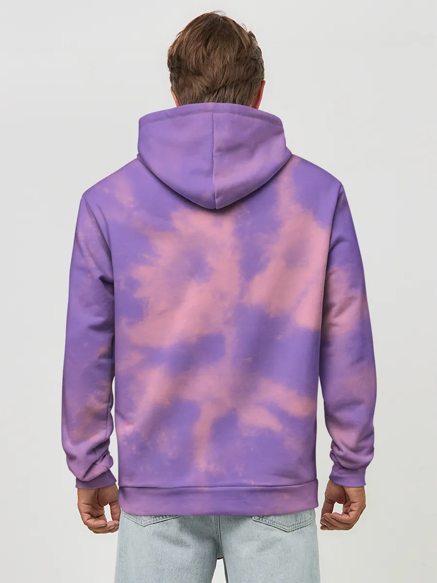 Худи мужской база хлопок / Фиолетовый ТАЙ ДАЙ