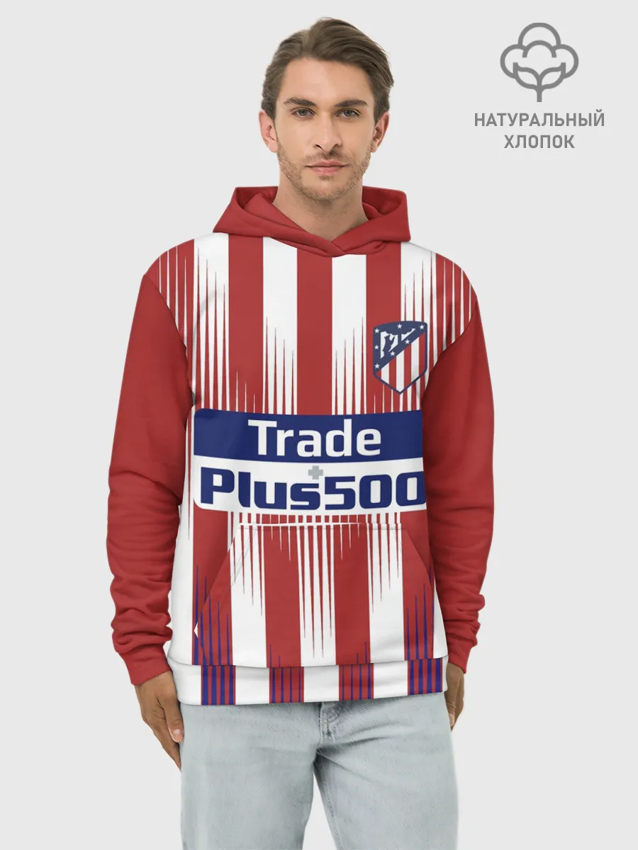 Худи мужской база хлопок / Форма Атлетико Мадрид