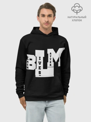 Худи мужской база хлопок / Black Lives Matter