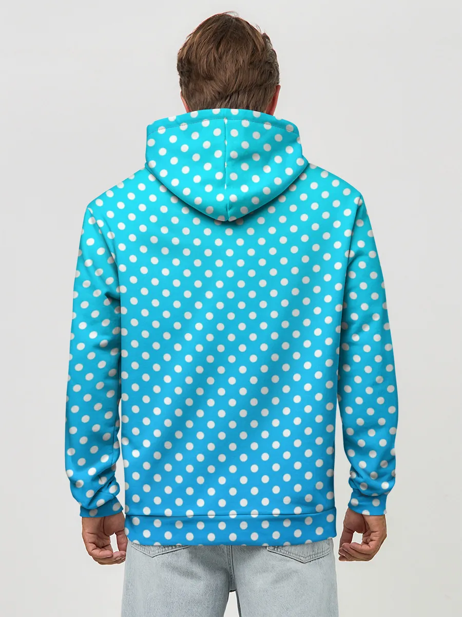 Худи мужской база хлопок / Белые кружки