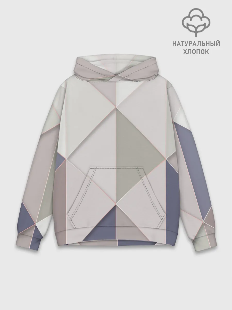Худи мужской база хлопок / Треугольники