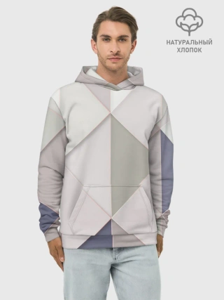 Худи мужской база хлопок / Треугольники