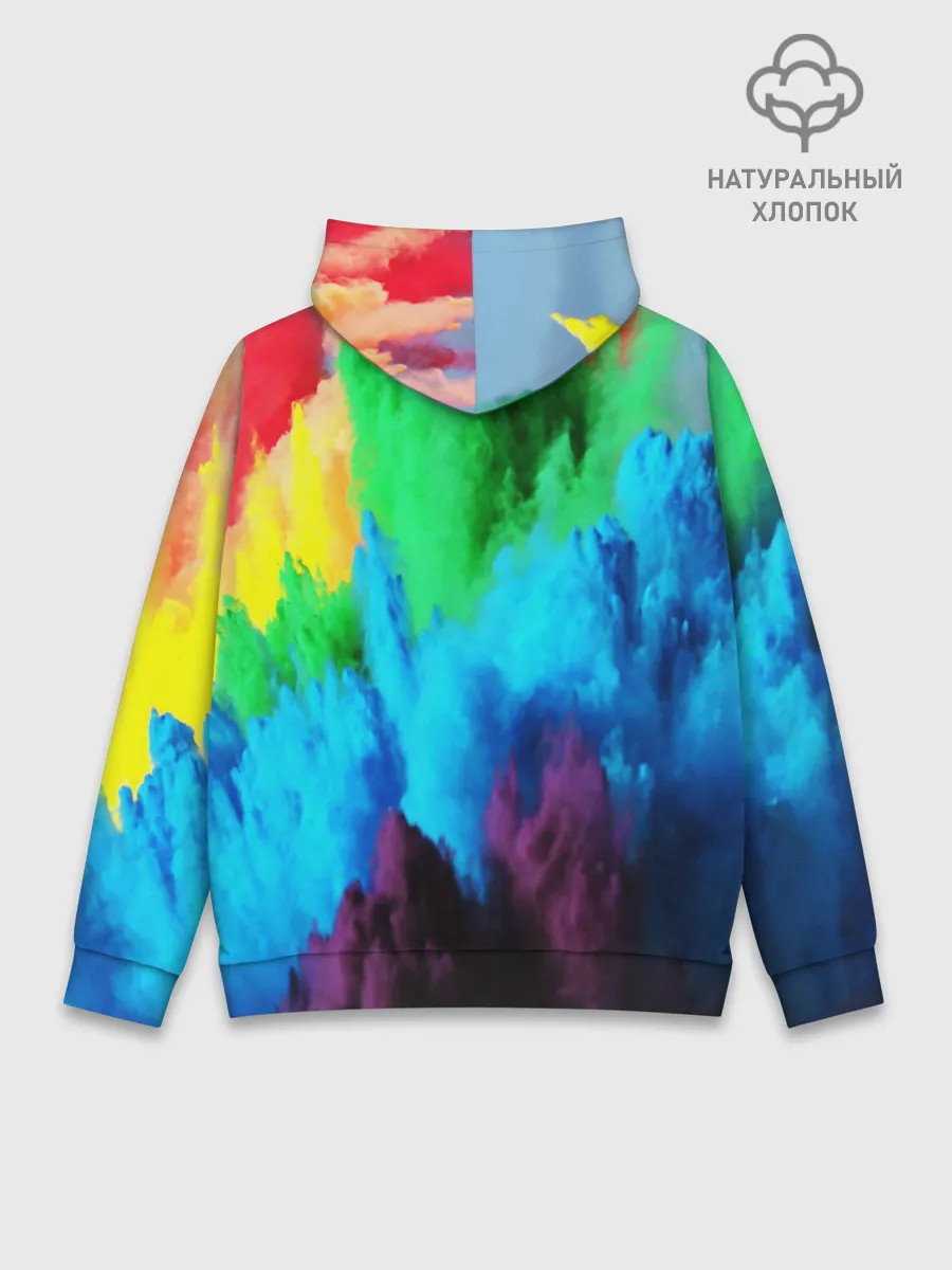 Худи мужской база хлопок / РАЗНОЦВЕТНЫЕ КРАСКИ