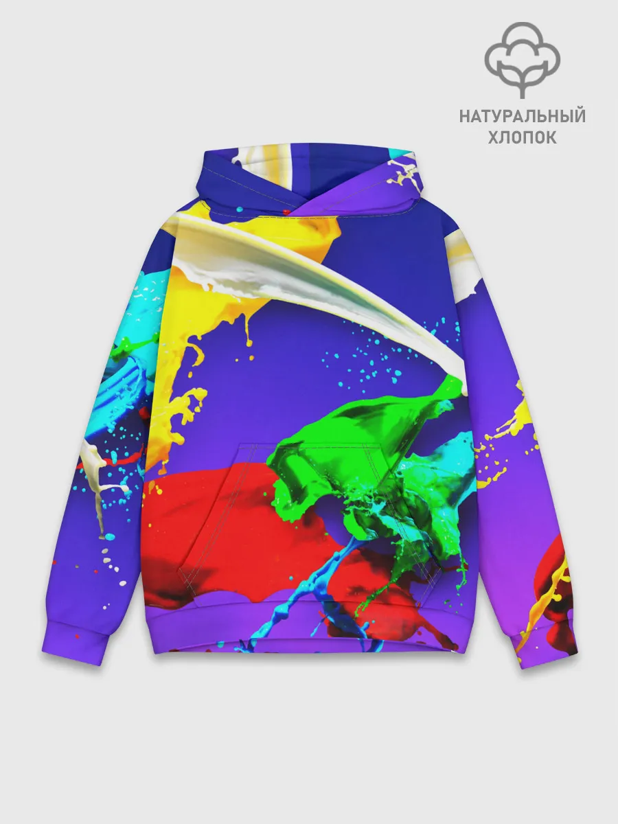 Худи мужской база хлопок / НЕОНОВЫЙ КРАСКИ