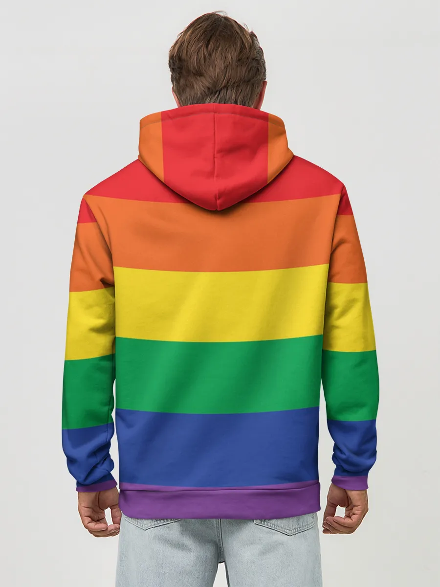 Худи мужской база хлопок / Радуга