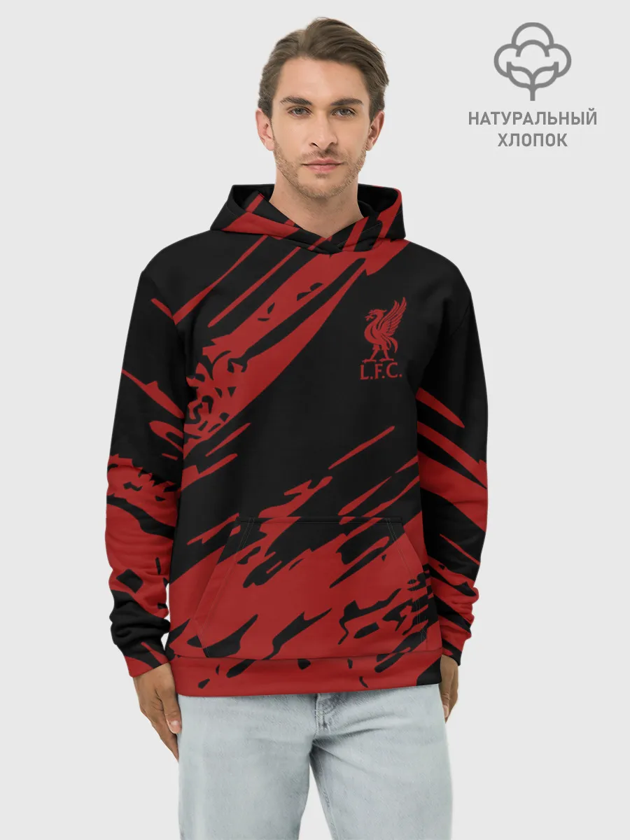 Худи мужской база хлопок / Liverpool F.C.