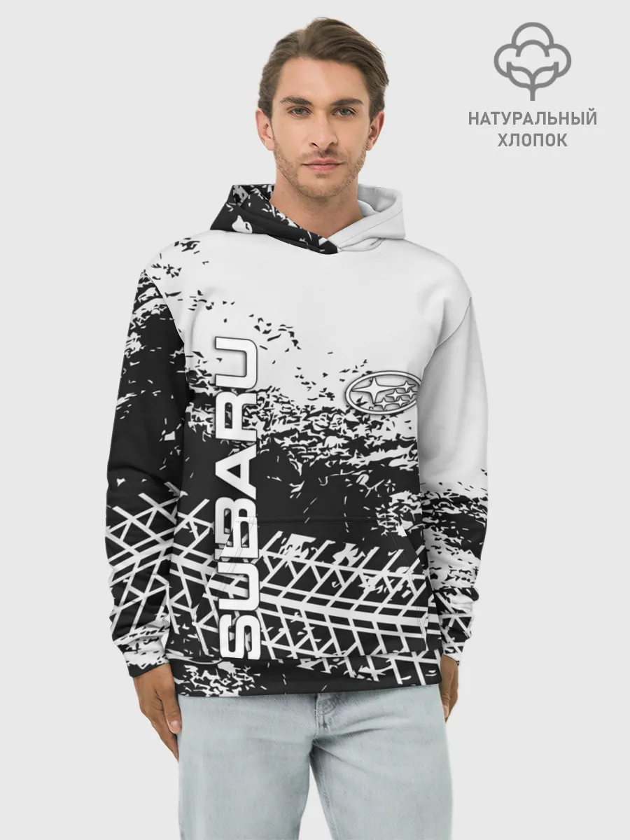 Худи мужской база хлопок / SUBARU