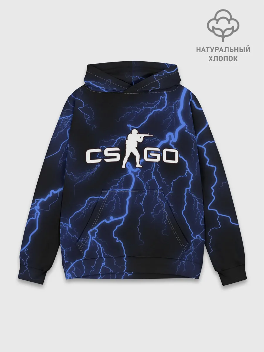 Худи мужской база хлопок / COUNTER STRIKE