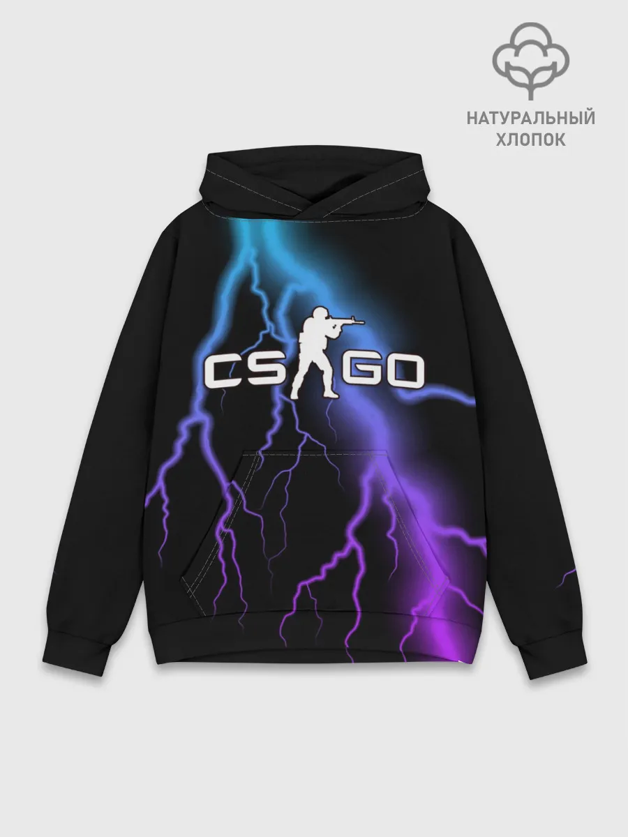 Худи мужской база хлопок / COUNTER STRIKE