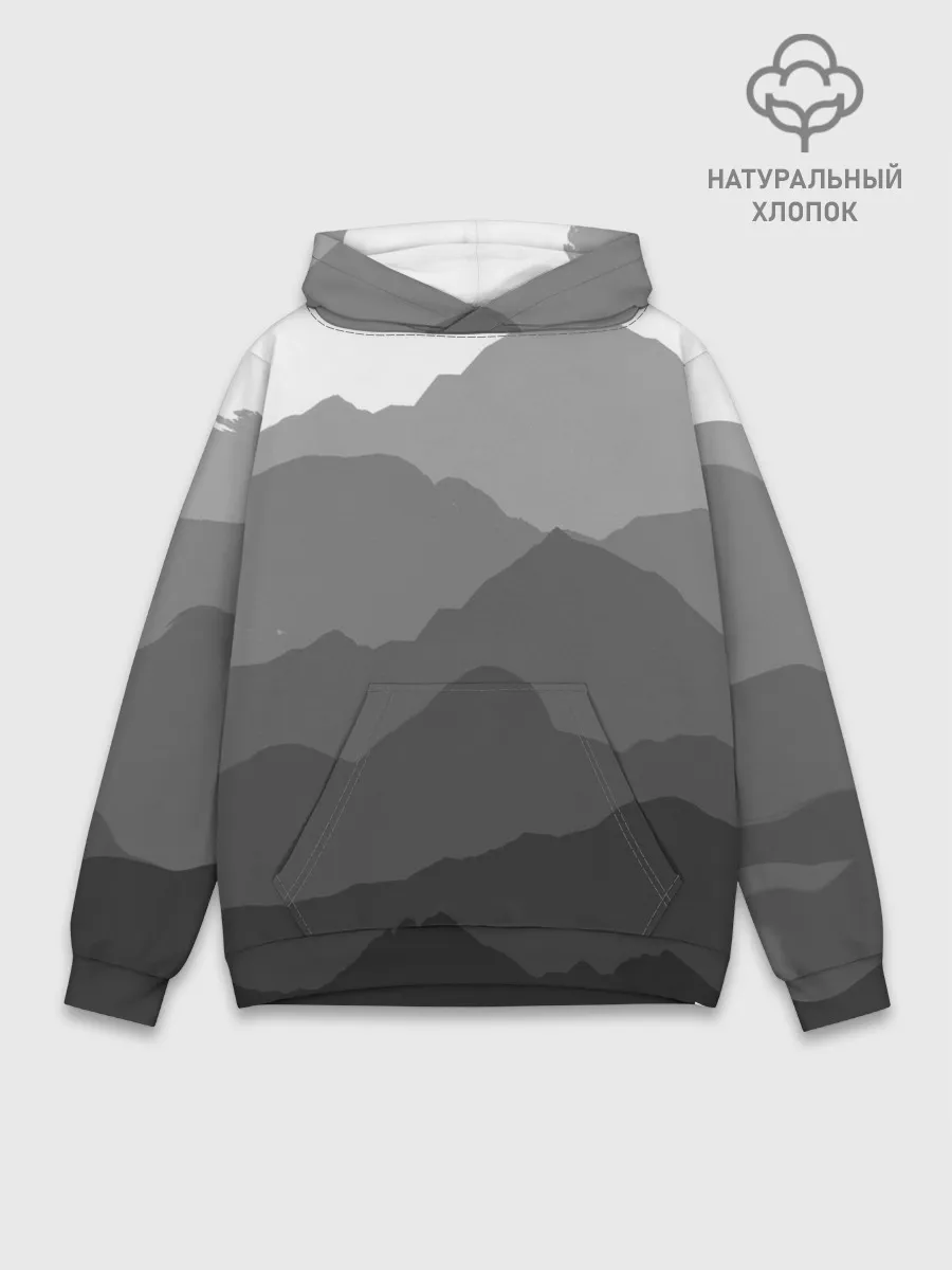 Худи мужской база хлопок / горы