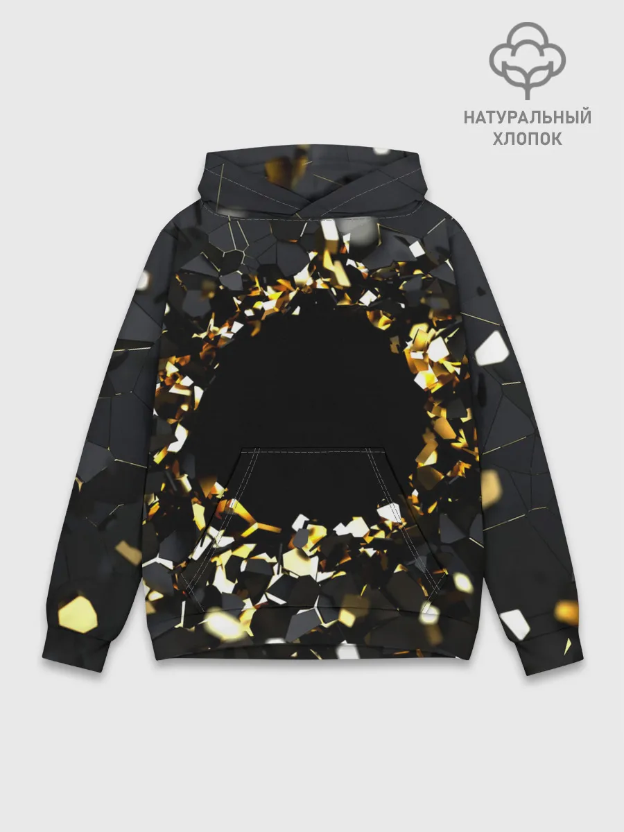 Худи мужской база хлопок / Брызги стекла