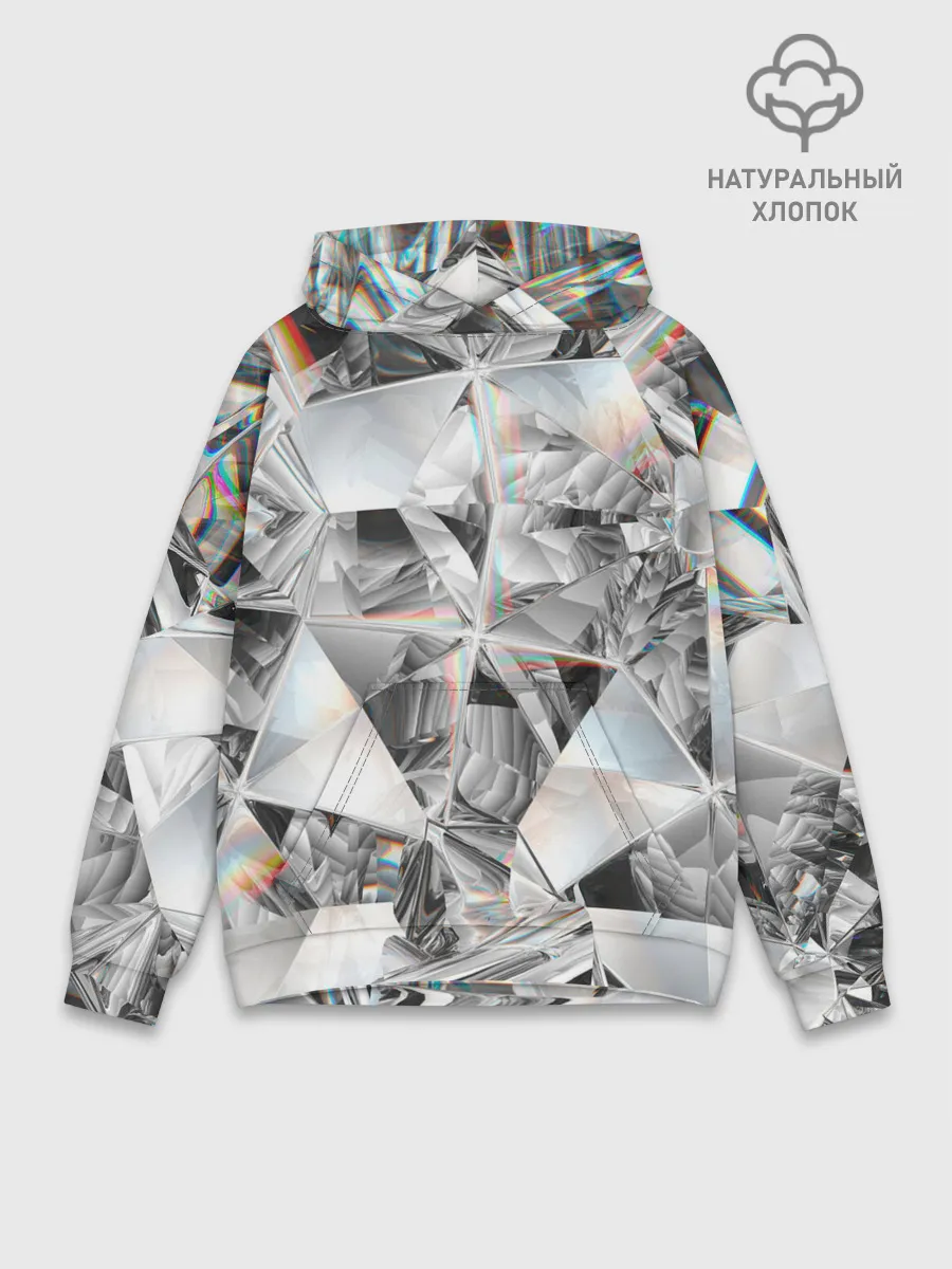 Худи мужской база хлопок / зеркальный калейдоскоп