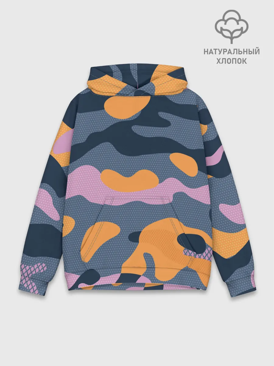 Худи мужской база хлопок / Спортивный милитари