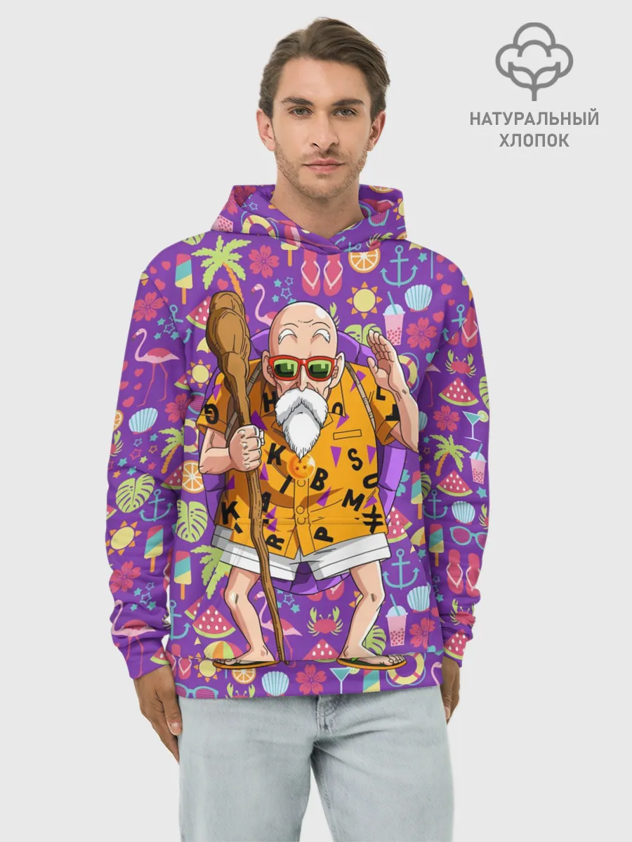 Худи мужской база хлопок / Шар Дракона. Мастер Роши