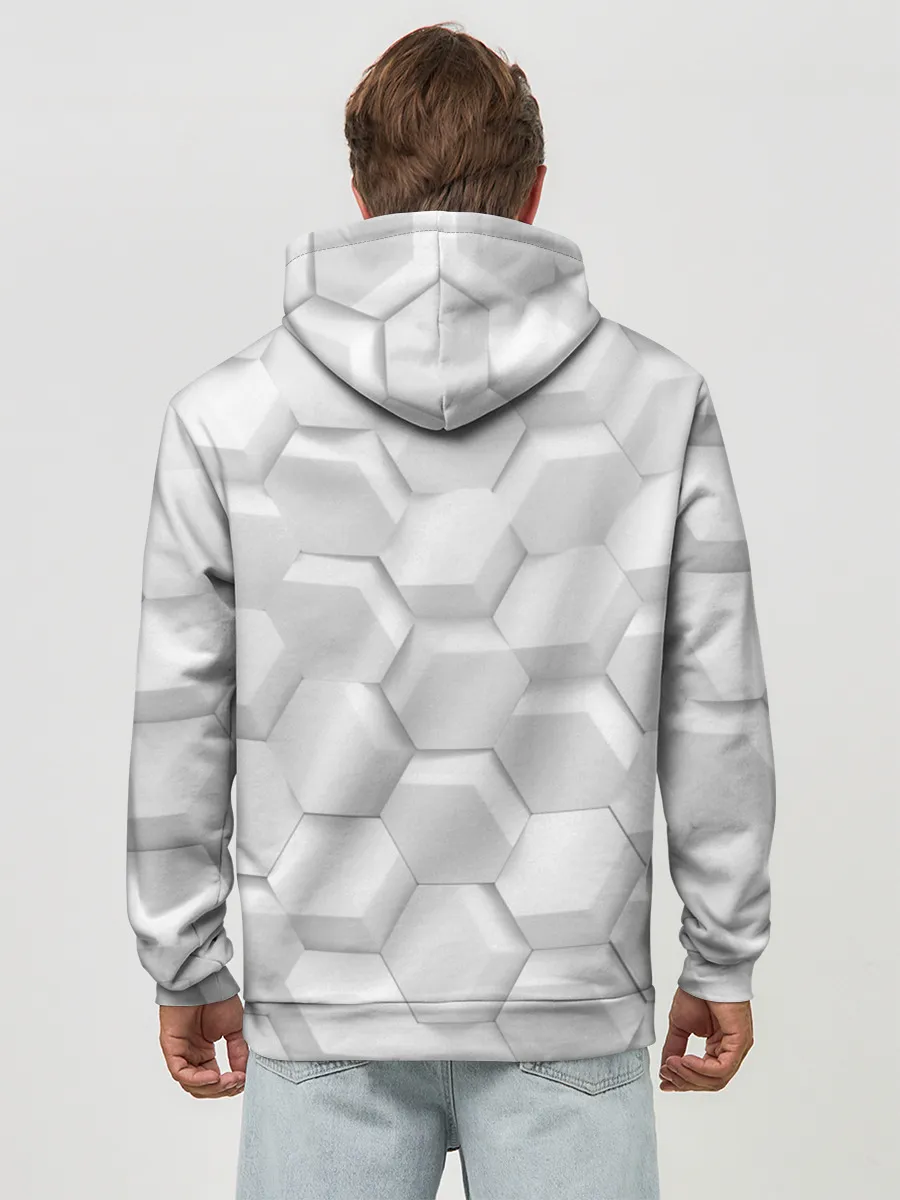 Худи мужской база хлопок / 3D WHITE