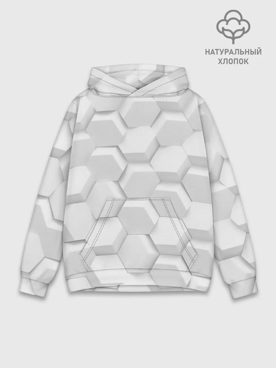 Худи мужской база хлопок / 3D WHITE