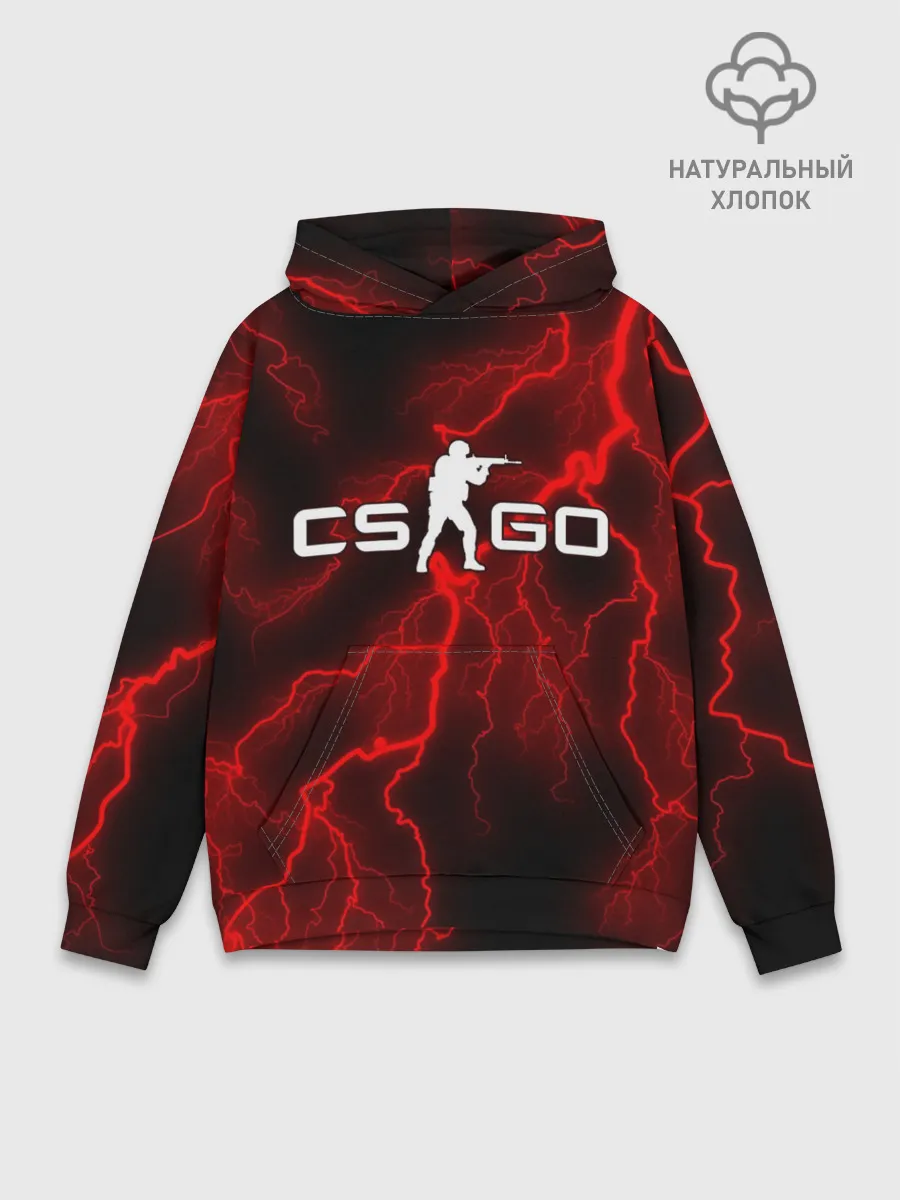 Худи мужской база хлопок / COUNTER STRIKE