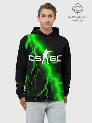 Худи мужской база хлопок / COUNTER STRIKE