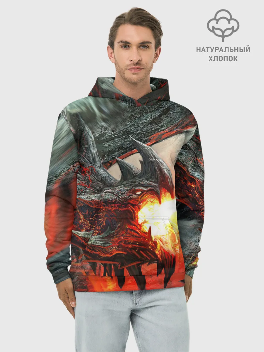 Худи мужской база хлопок / Дракон | Dragon