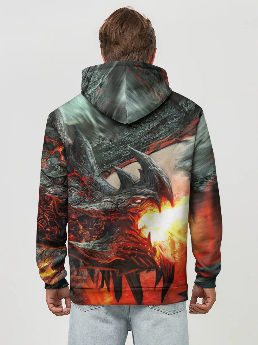 Худи мужской база хлопок / Дракон | Dragon