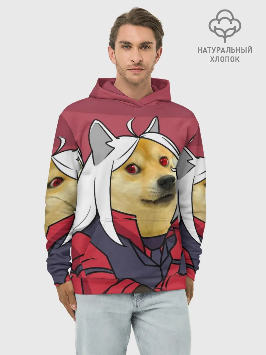 Худи мужской база хлопок / ХЕЛЛТЕЙКЕР ДОГГО