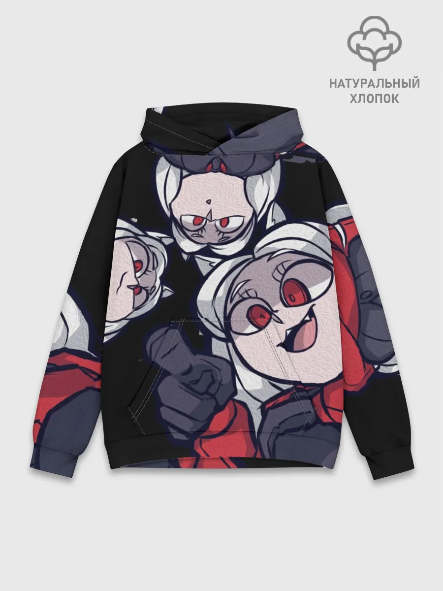 Худи мужской база хлопок / Мультяшные герои Helltaker