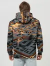Худи мужской база хлопок / 3D абстрактная схема